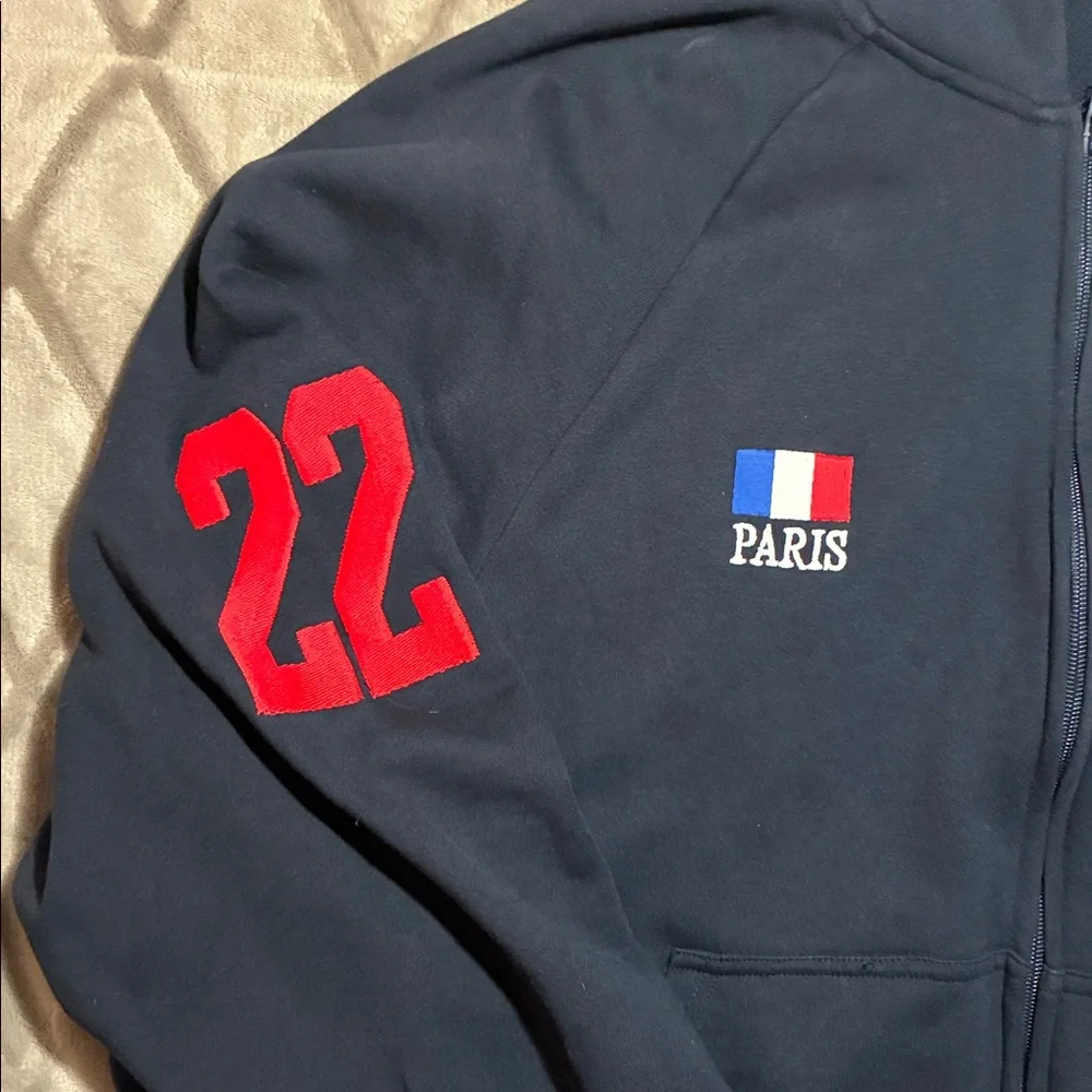Balenciaga Navy Unisex AW22 Polo Hooded Sweatshirt size M - Picture 6 of 11